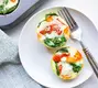 high protein low carb snacks: Veggie Egg White Bites on a plate