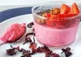 High protein low carb snacks: Strawberry protein pudding