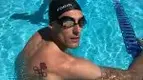 Olympic swimmer Scott Dickens in the pool