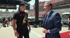 Vince McMahon talking with Hulk Hogan before a WWE event