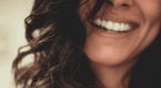 closeup woman smiling