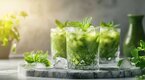 Mojito inspired mocktail for St. Patricks' day