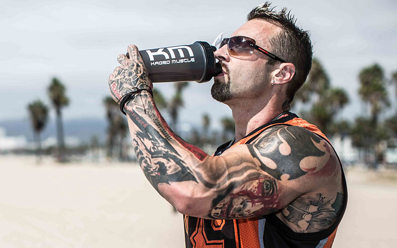 Kris Gethin Drinking Whey Protein Isolate