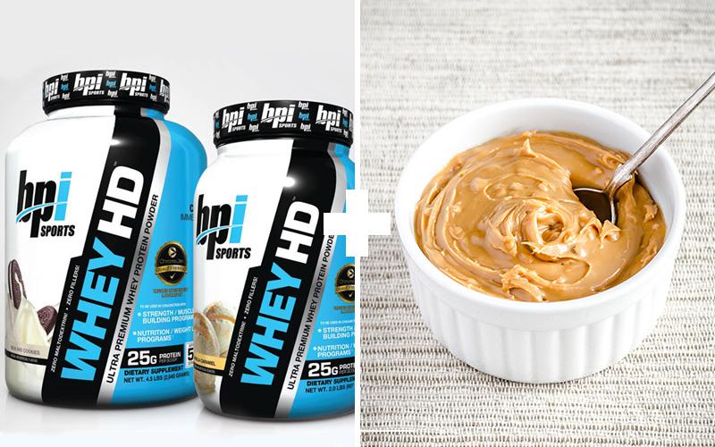 5 Muscle Building Meals To Eat Before You Sleep - Whey + Peanut Butter