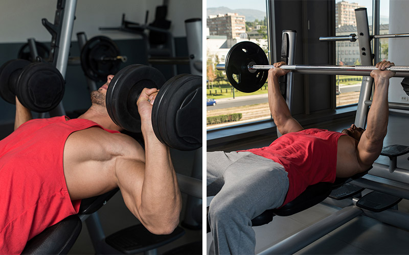 DumbBar Chest Superset