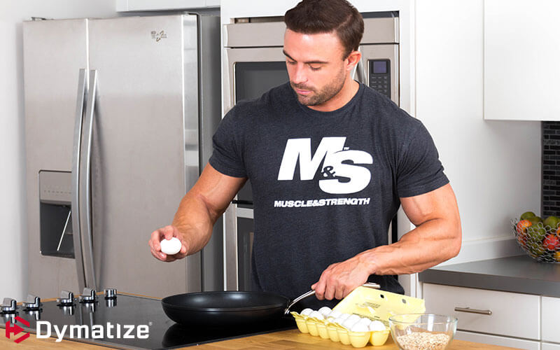 Dymatize Athlete Brett Kahn Cooking Eggs