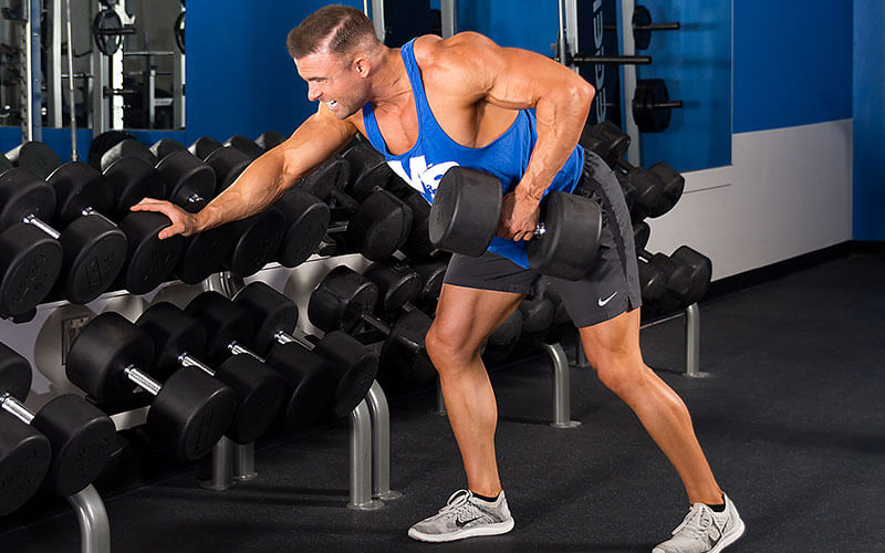 M&S Athlete Performing Bent Over Rows