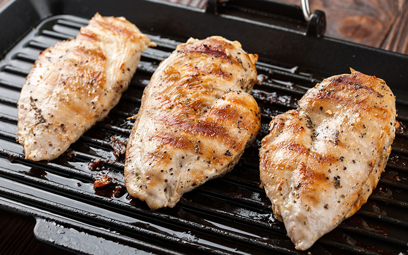 Grill Chicken on a geroge foreman grill while traveling