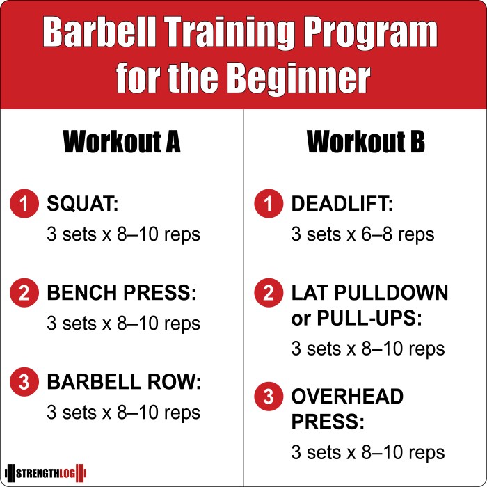 Barbell Training Program for the Beginner